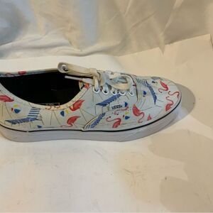 Vans Pink Flamingos Beach Chair Retro Pool Summer Vibes Shoes MENS 6.5/ women 8